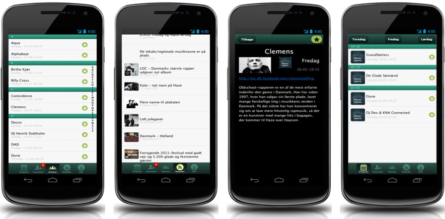 haze festival application mobile sencha touch