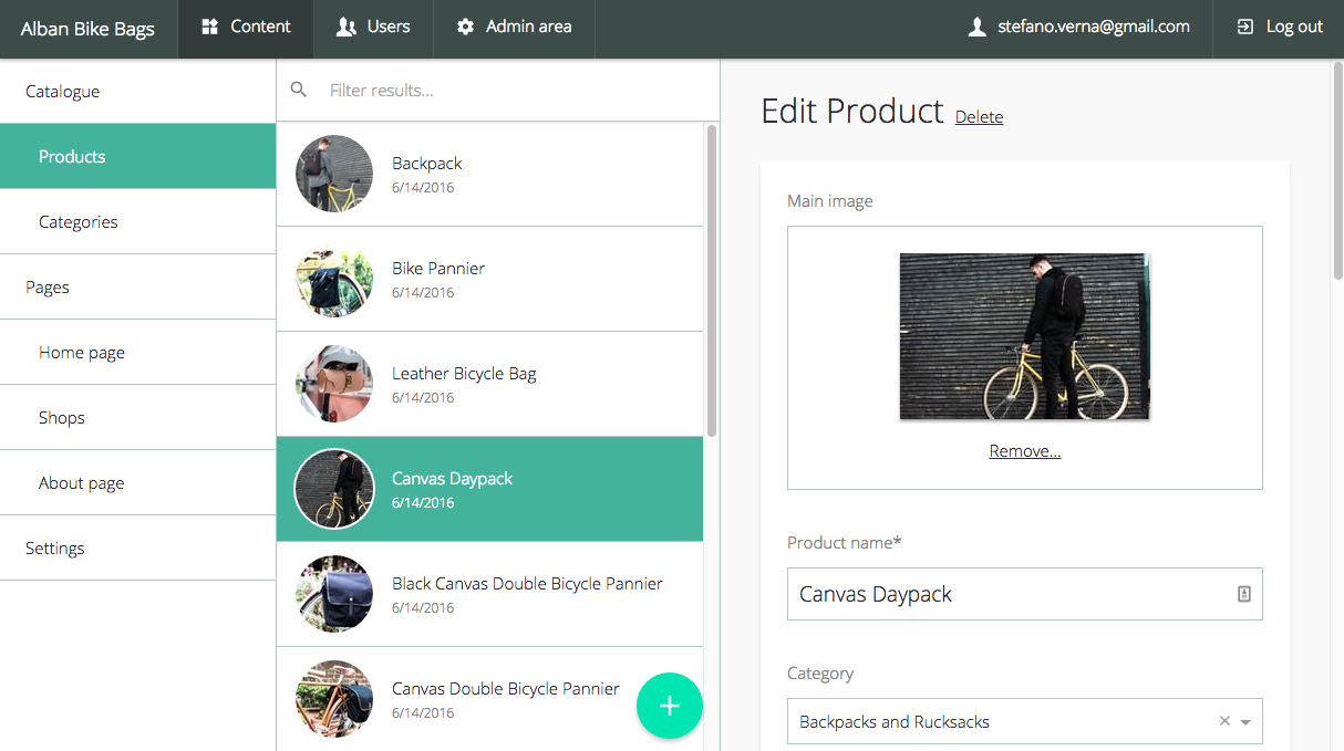 Interface utilisateur du CMS headless DatoCMS