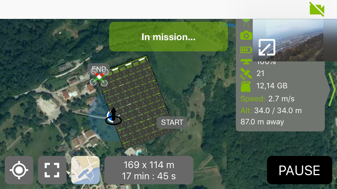 Photogrammetry with Parrot Anafi and Pix4D Capture flight hidden informations on iPhone 5S