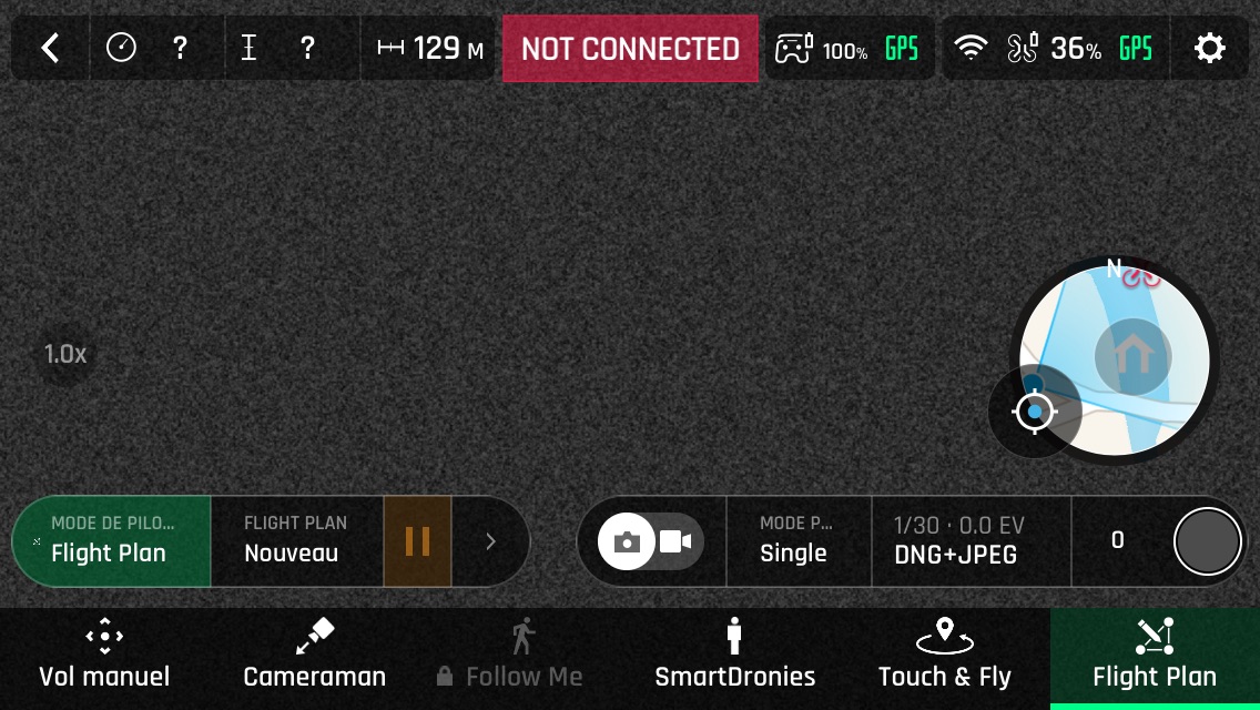 Pix4D Parrot Anafi record RAW DNG FreeFlight not connected