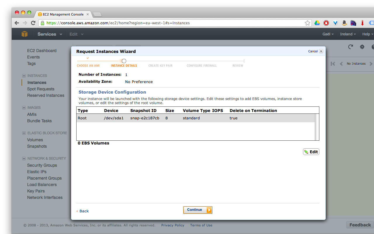 Aws ec2 console storage device configuration