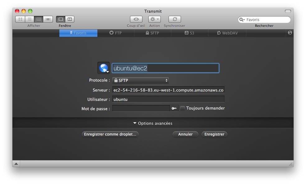 connect sftp ec2 transmit