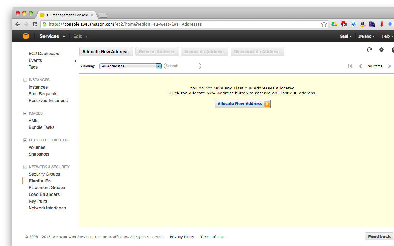 aws ec2 allocate new elastic IP